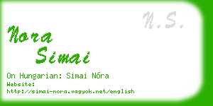 nora simai business card